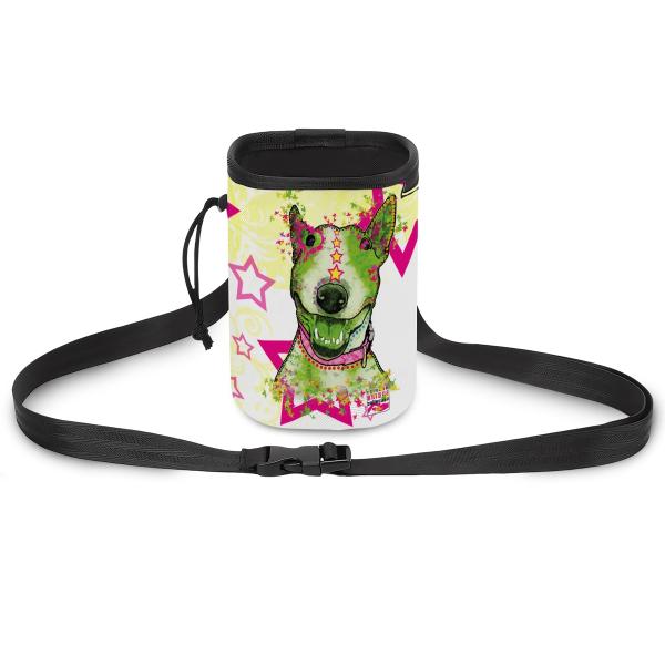 NomNom Bag Bärbel - Leckerchenbeutel, Leckerli, Futterbeutel, bunt, Oxfordstoff, Mix, Mischling, SOKA, Listenhund, Bullterrier, Bulli